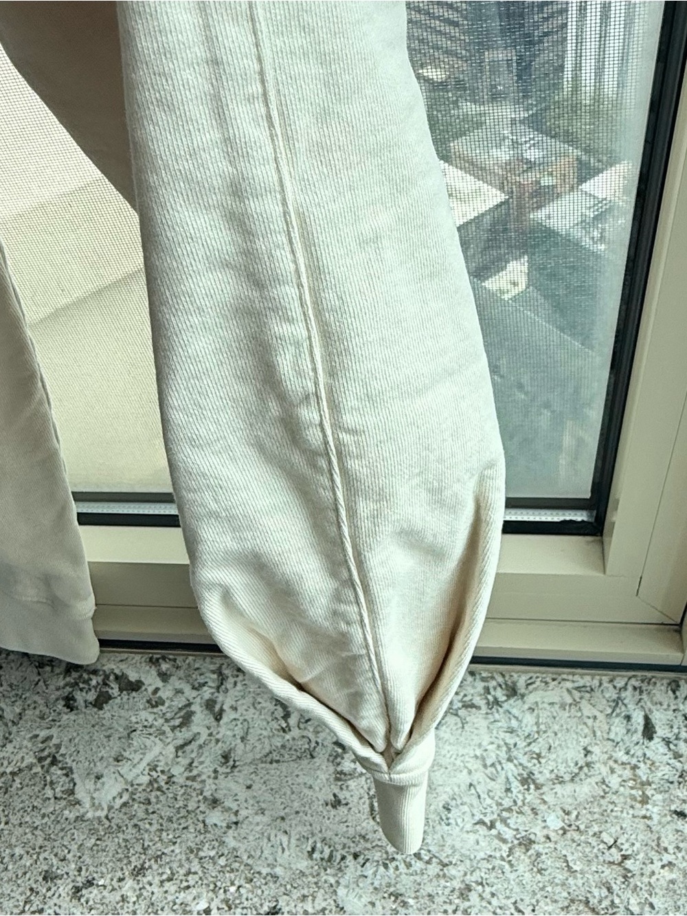 Tibi Calder Women’s Luxury Sweatpants Joggers 100% Cotton in Cream Like New - XL - Picture 7 of 12